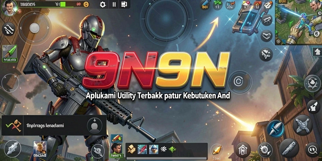 Screenshot utama <strong>9N9N</strong> menampilkan berbagai fitur aplikasi Utility yang bermanfaat.