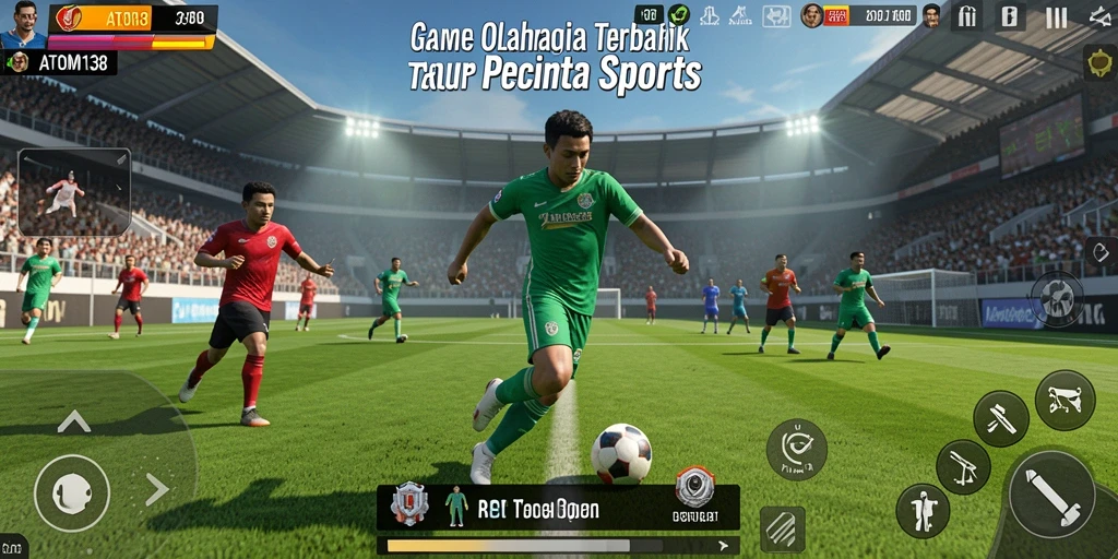 Tampilan gameplay seru dalam game olahraga ATOM138.