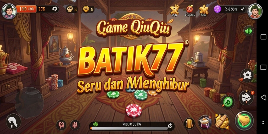 Tampilan gameplay seru dalam BATIK77 yang menampilkan QiuQiu.