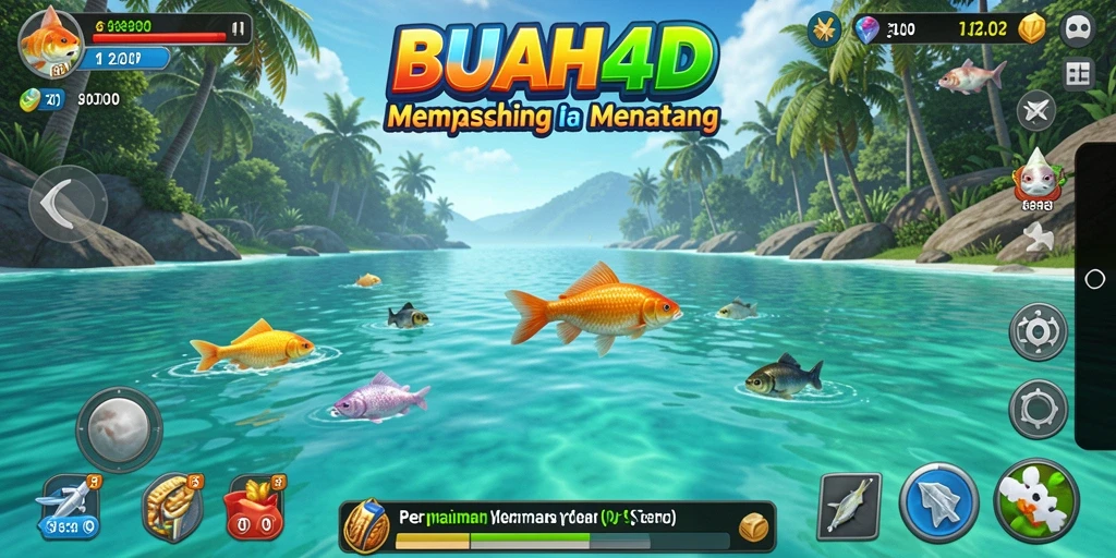 Tangkapan ikan yang menakjubkan dalam gameplay BUAH4D.