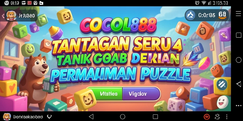 Screenshot gameplay COCOL88 menampilkan tantangan menarik dan grafis cerah.