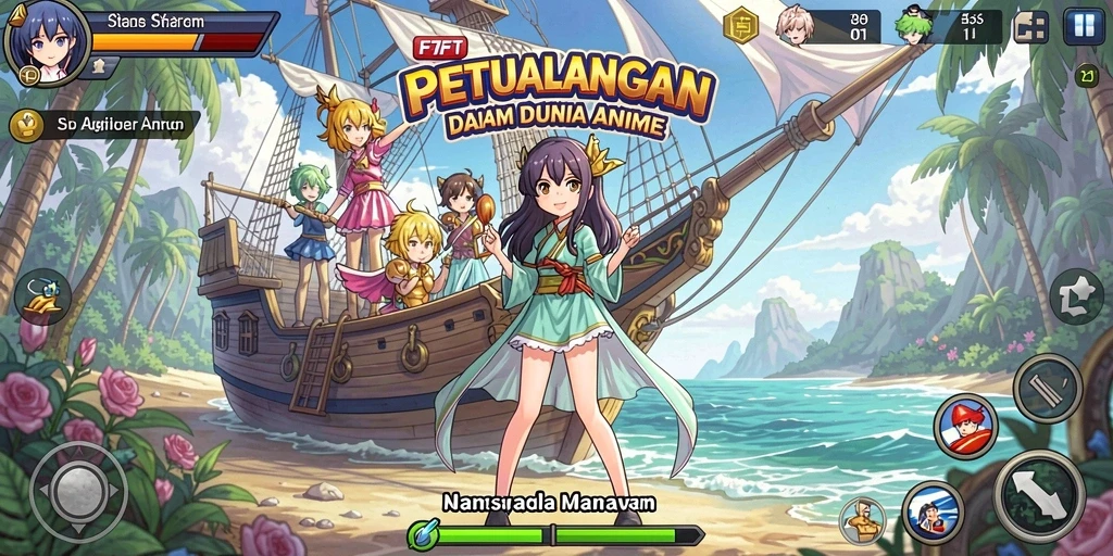 Gameplay F7F7 menampilkan aksi seru dalam dunia Anime yang menawan.