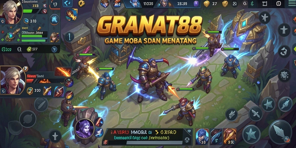 Screenshot gameplay seru dari GRANAT88 yang menunjukkan pertempuran intens.