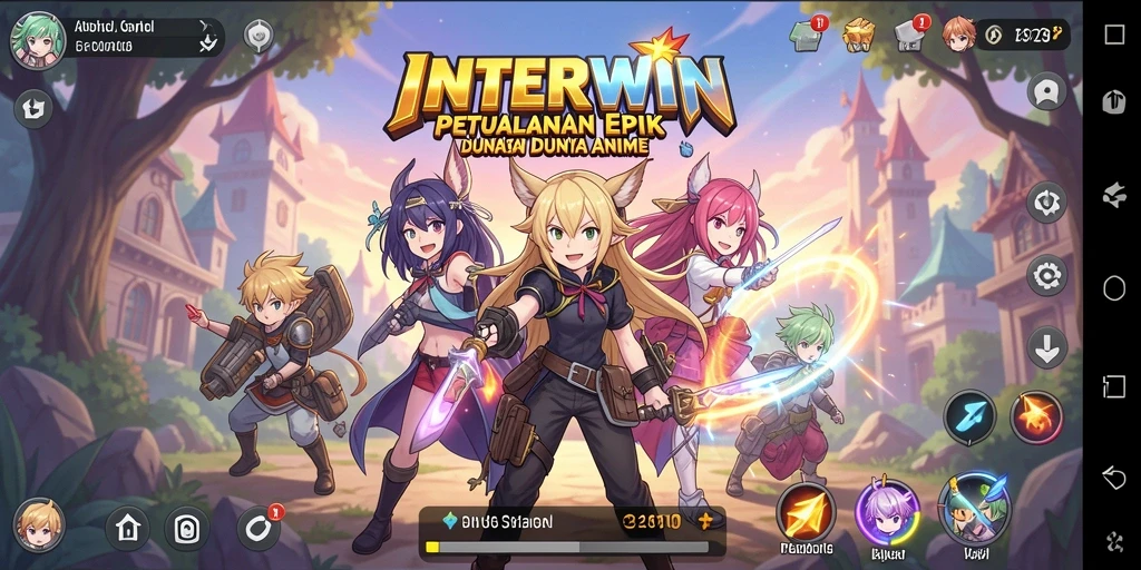 Tampilan gameplay menarik dari karakter Anime dalam aksi.