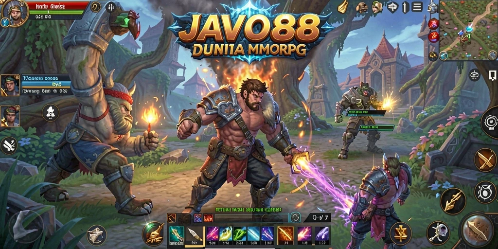Gambaran gameplay seru dalam dunia MMORPG JAVO88.