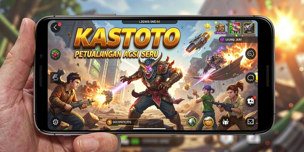 Tampilan mendebarkan dari gameplay aksi KASTOTO yang penuh tantangan.
