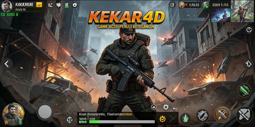 Tampilan gameplay seru dalam KEKAR4D dengan aksi mendebarkan.
