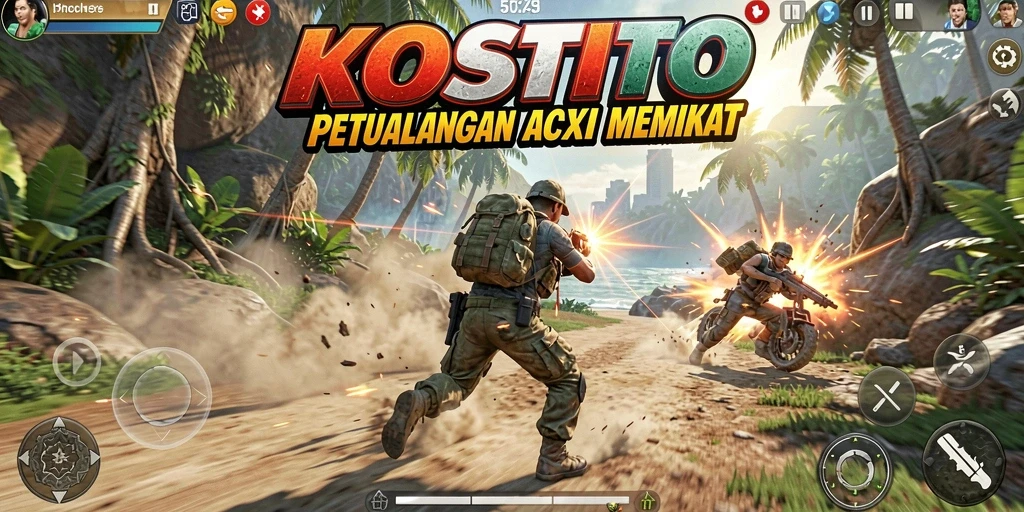 Menampilkan gameplay seru dan mendebarkan dalam KOSTOTO.