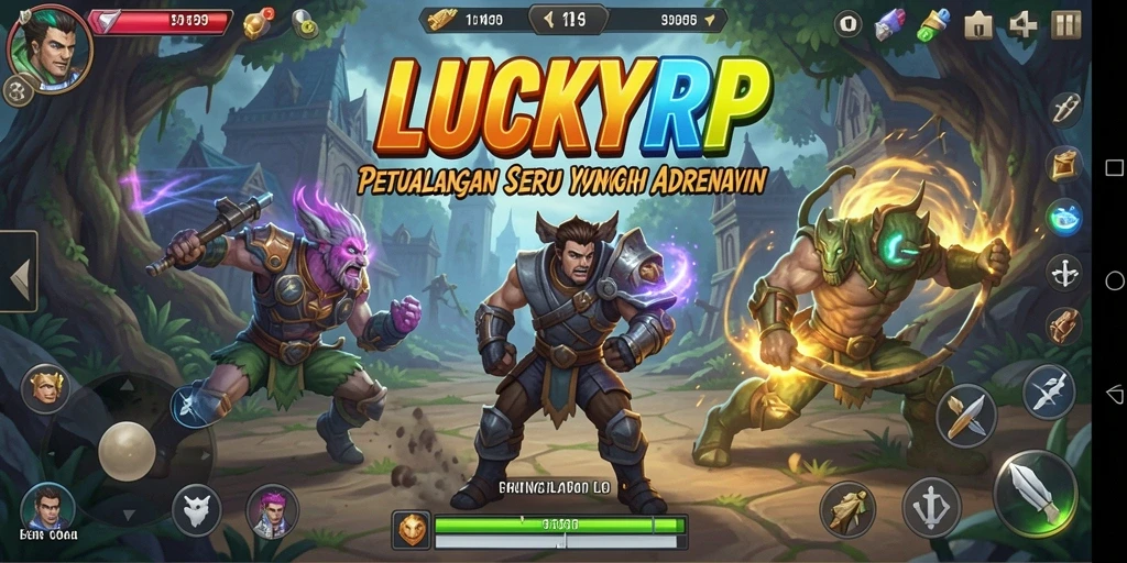 Tampilan menarik gameplay LUCKYRP saat menjelajahi dunia petualangan.