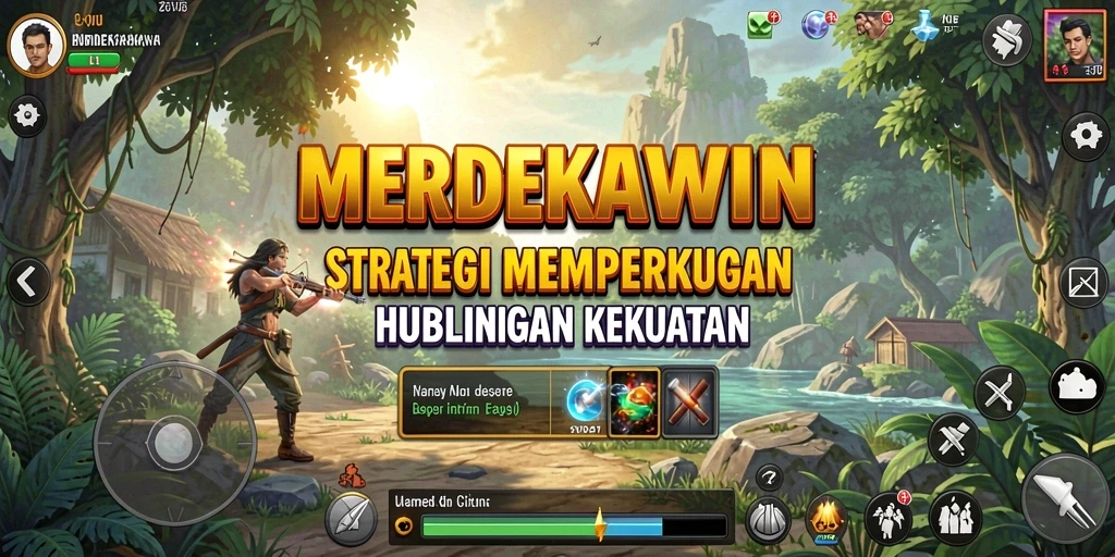Screenshot gameplay MERDEKAWIN menampilkan strategi pernikahan yang seru.