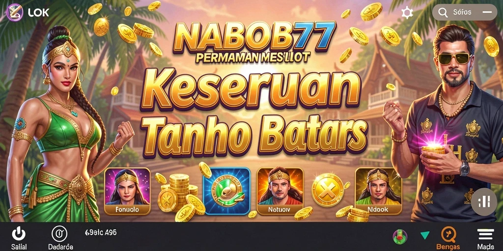 Tampilan gameplay Slot NABOB77 yang penuh warna dan menarik.