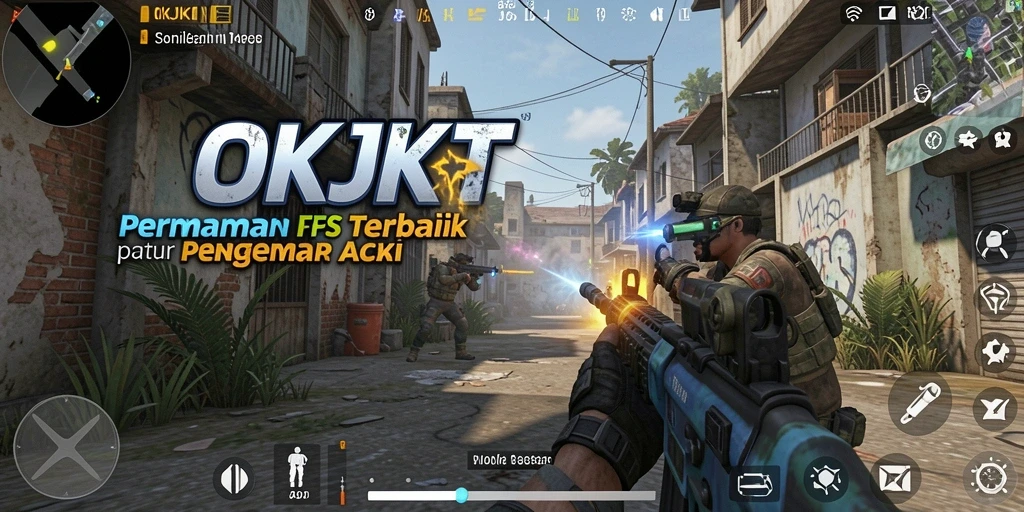 Screenshot dari aksi seru gameplay OKJKT di tengah pertempuran.