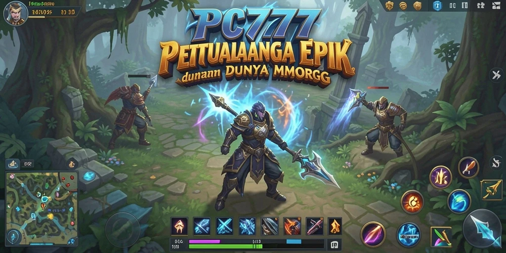 Tampilan gameplay seru dalam dunia MMORPG yang luas.