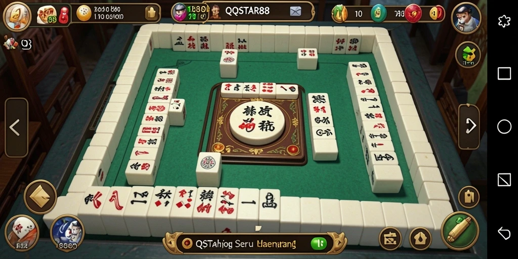 Screenshot gameplay QQSTAR88 yang menunjukkan keseruan bermain Mahjong.