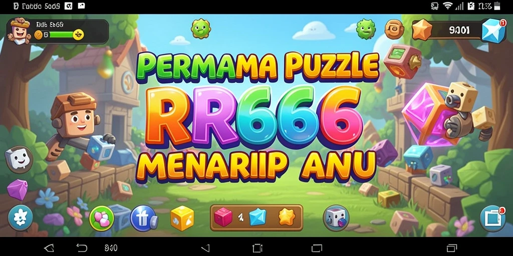 Screenshot gameplay RR666 menampilkan berbagai teka-teki menarik.