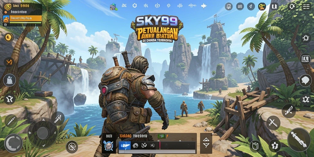 Screenshot gameplay <strong>SKY99</strong> yang menampilkan dunia terbuka yang luas dan detail.
