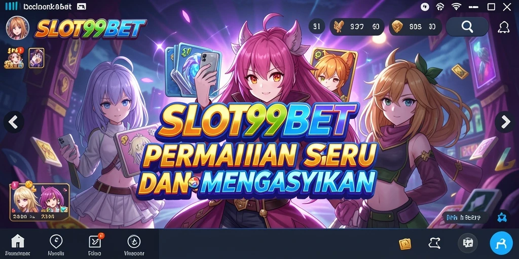 Screenshot gameplay SLOT99BET menampilkan karakter Anime yang menarik.