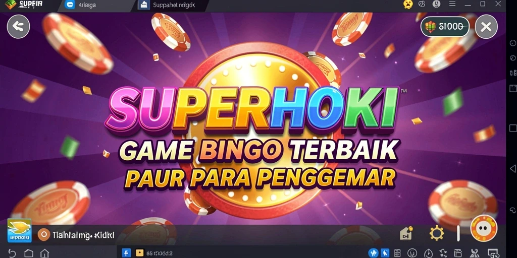 Screenshot gameplay SUPERHOKI menampilkan momen seru bermain Bingo.