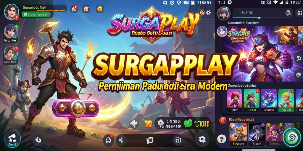 Tampilan menarik gameplay SURGAPLAY yang penuh warna.