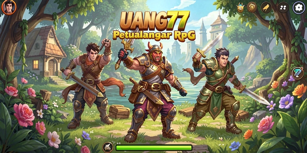 Tampilan gameplay RPG UANG77 yang menarik dan penuh aksi.