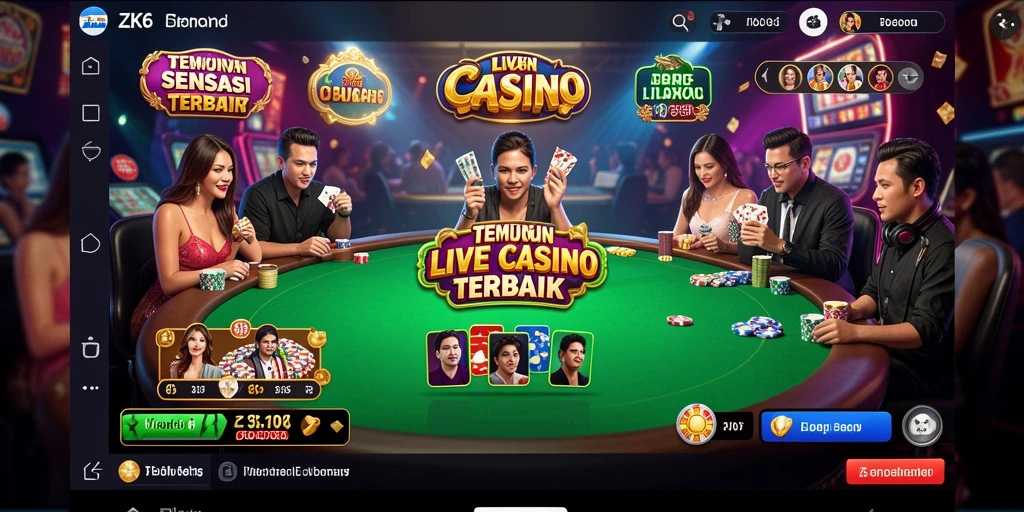 Gameplay Live Casino yang mendebarkan di ZK6.